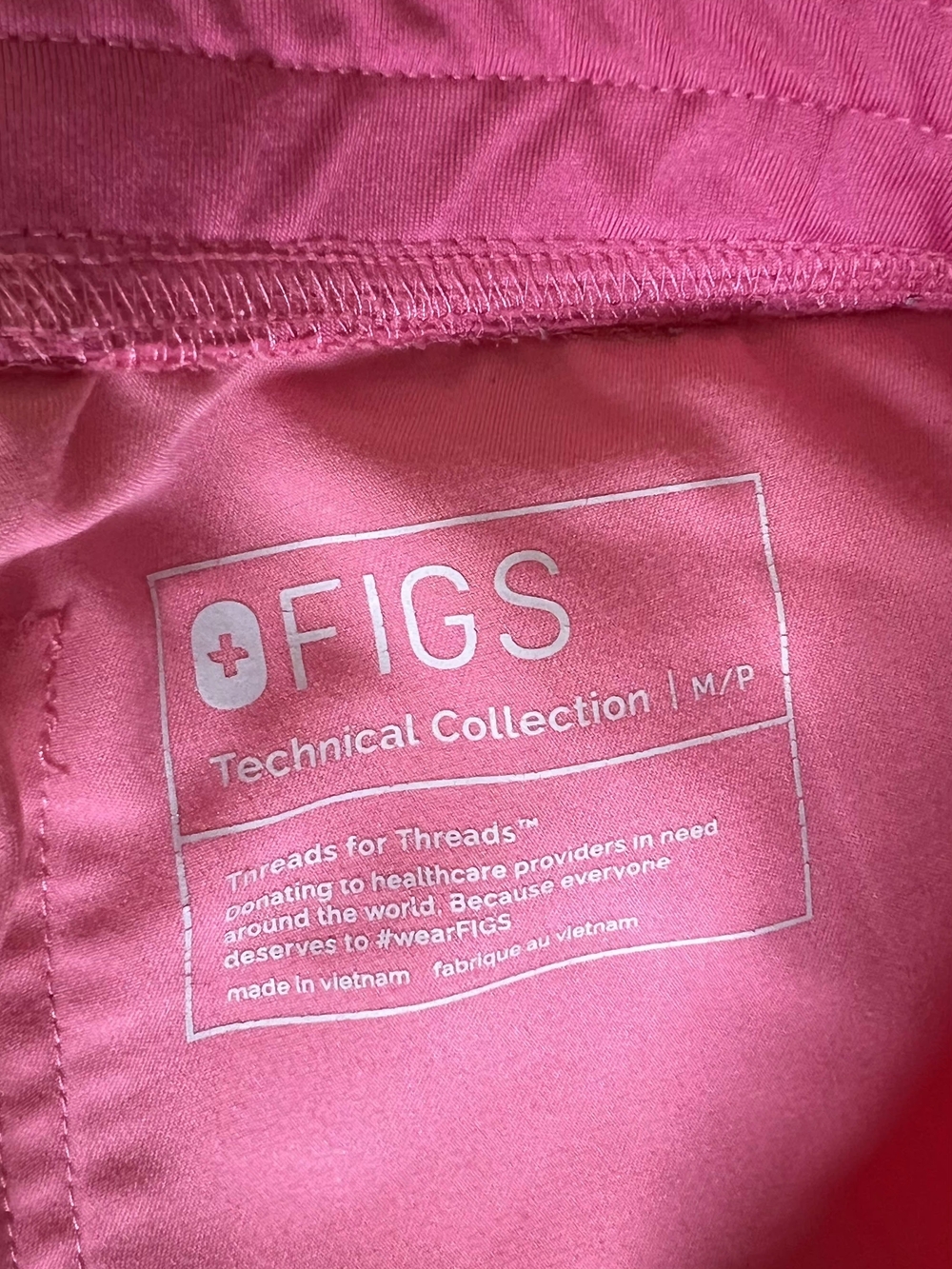 FIGS Technical Collection Scrub Top - Bright Pink